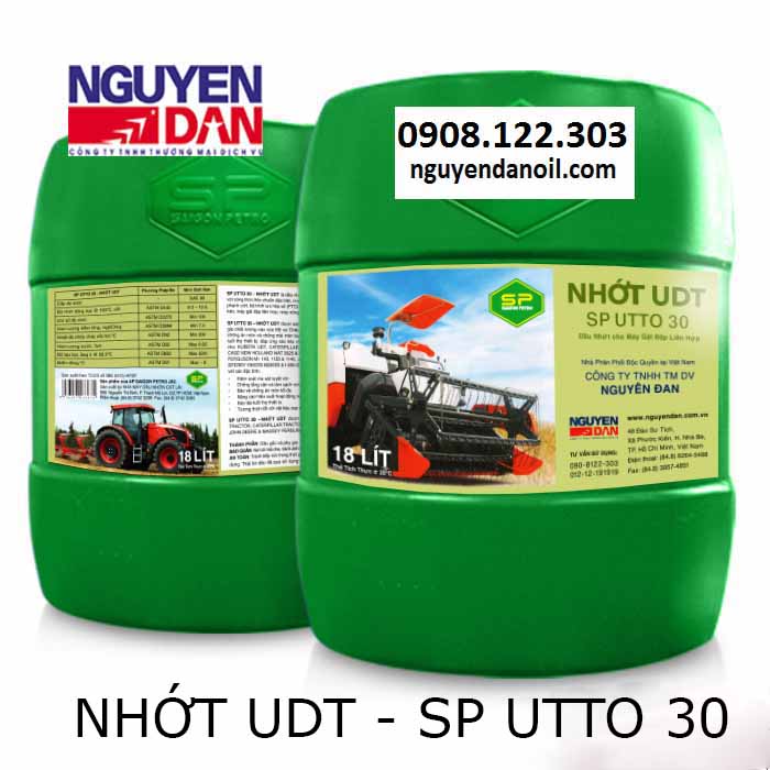 Nhớt UDT – SP UTTO 30 cho máy gặt đập liên hợp 
